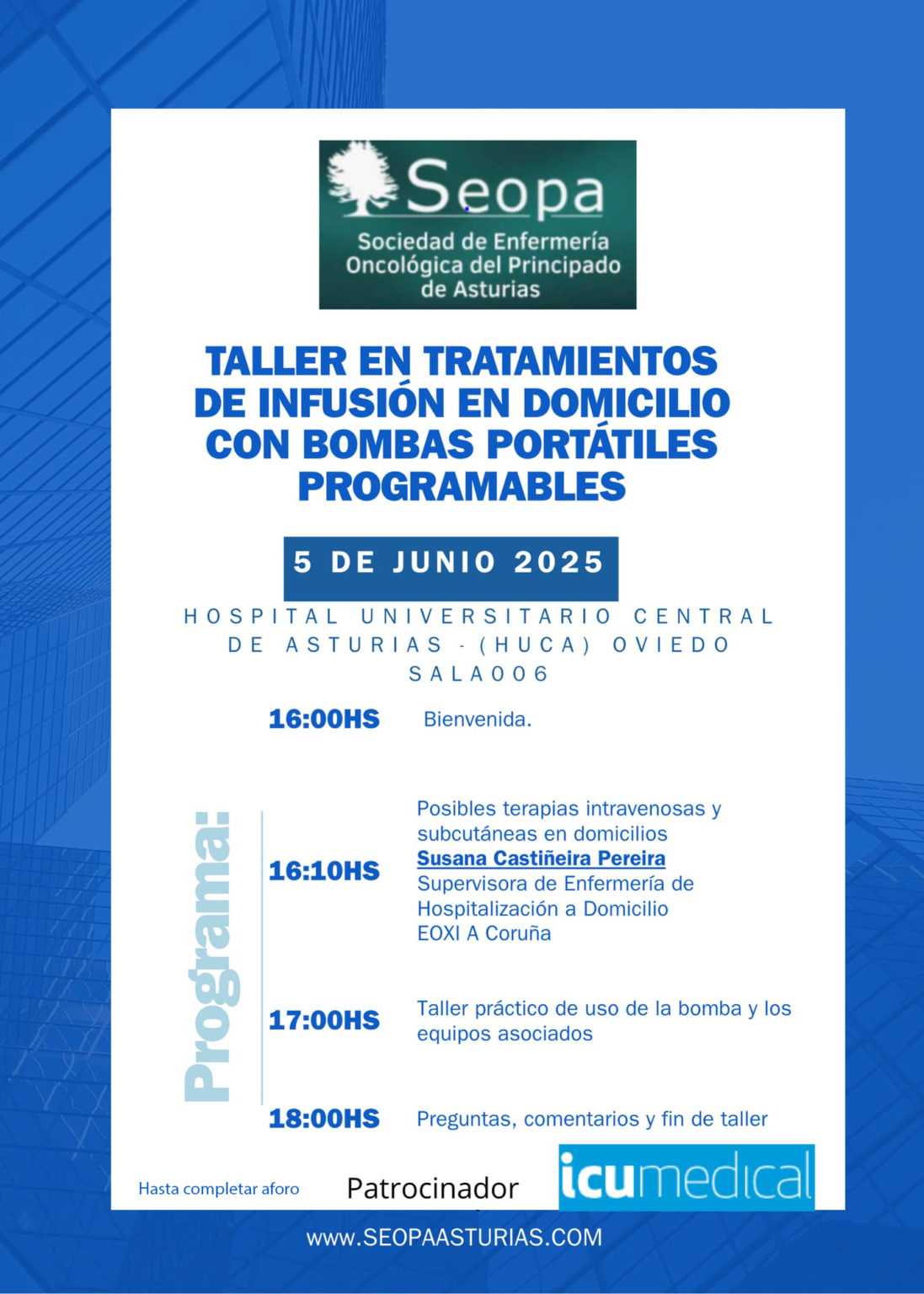 Seopa TALLER EN TRATAMIENTOS DE INFUSIÓN EN DOMICILIO CON BOMBAS PORTÁTILES ...